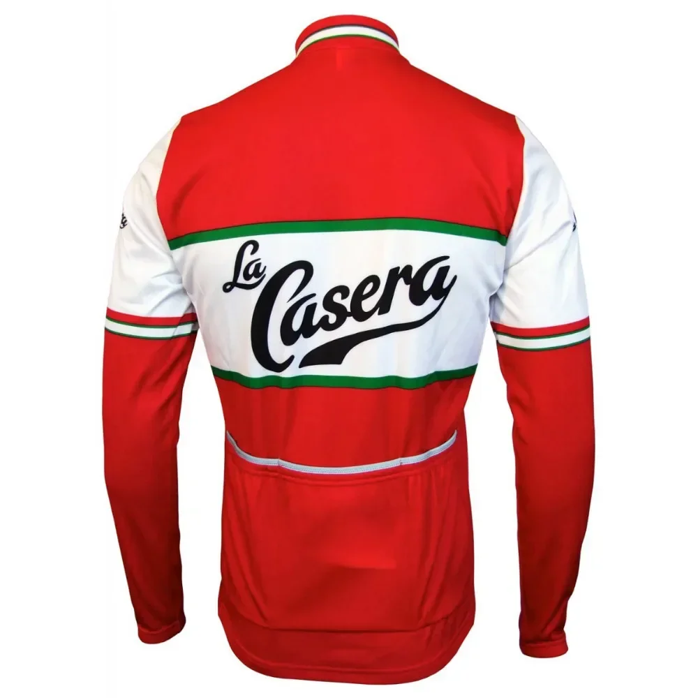 La Casera Bahamontes Retro Classic Men Spring Summer Cycling Jerseys Long Sleeve Racing Bicycle Clothing Maillot Ropa Ciclismo