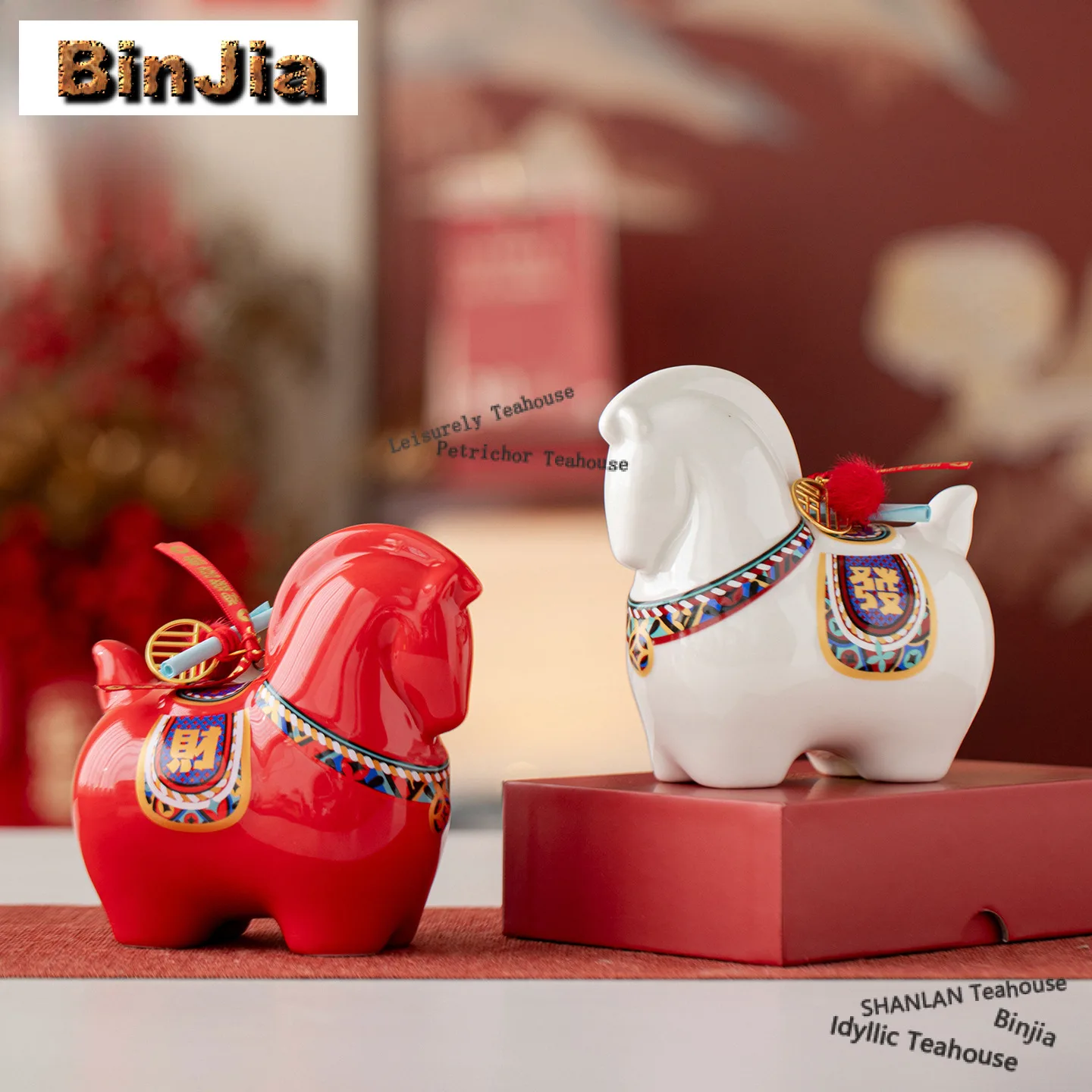 

2026 New Year Gift Ceramic Lucky Horse Tea Pet Vintage Tea Sculpture Tea Figurine Play Toys Tea Statue Ornaments Supplies Craft