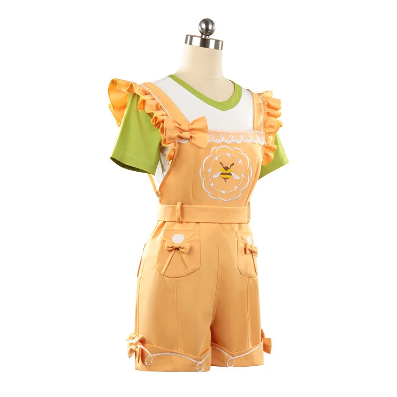 

Infinity Nikki X Cosplay Kawaii Cute Uniform Costume Yellow Jumpsuits Pink For Woman Halloween Christmas Girls