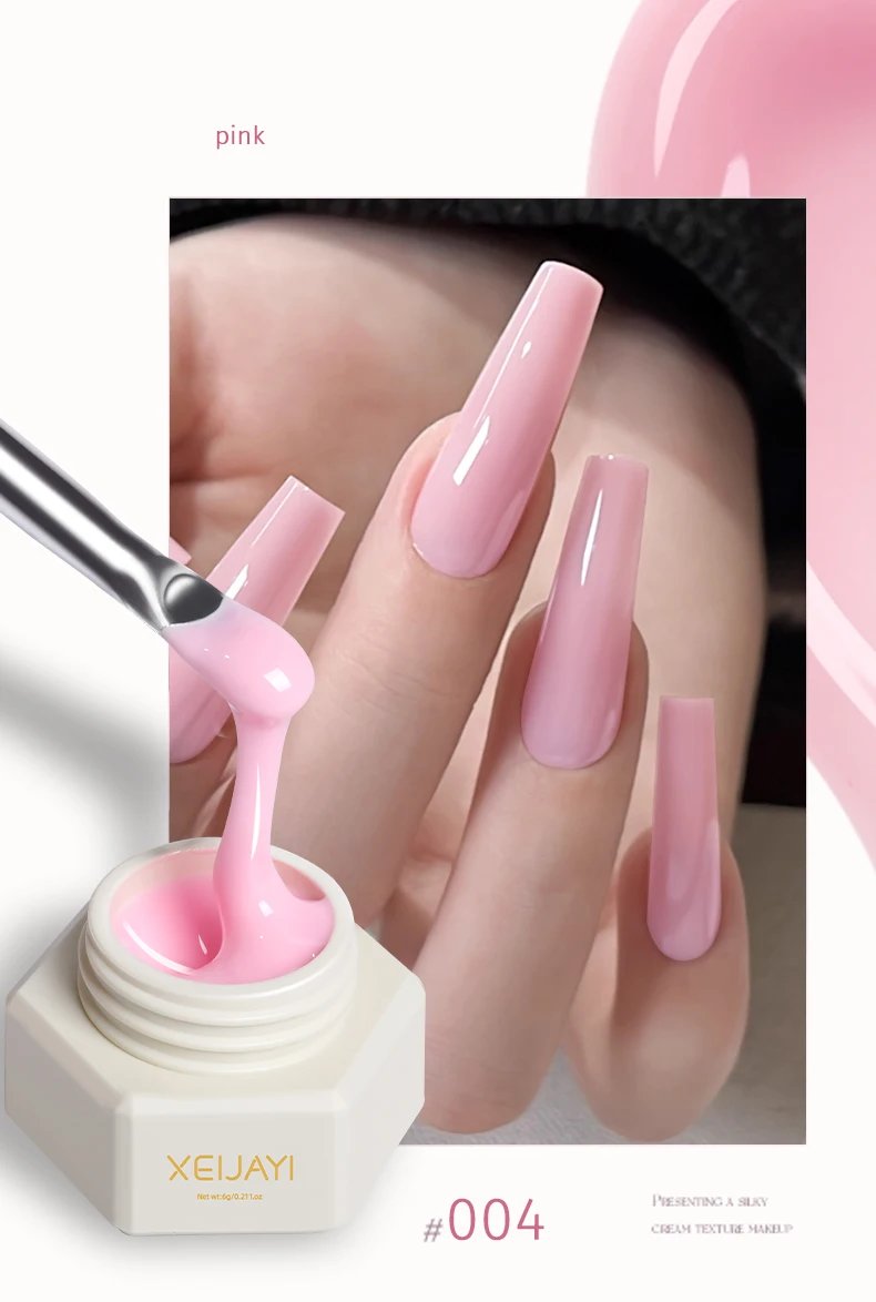 XEIJAYI 6g Nagelverlängerungsgel 18 Farben Kristallverlängerung Poly Gel Nagelspitzen und Schönheitskunst für längere Nägel – Detail 9