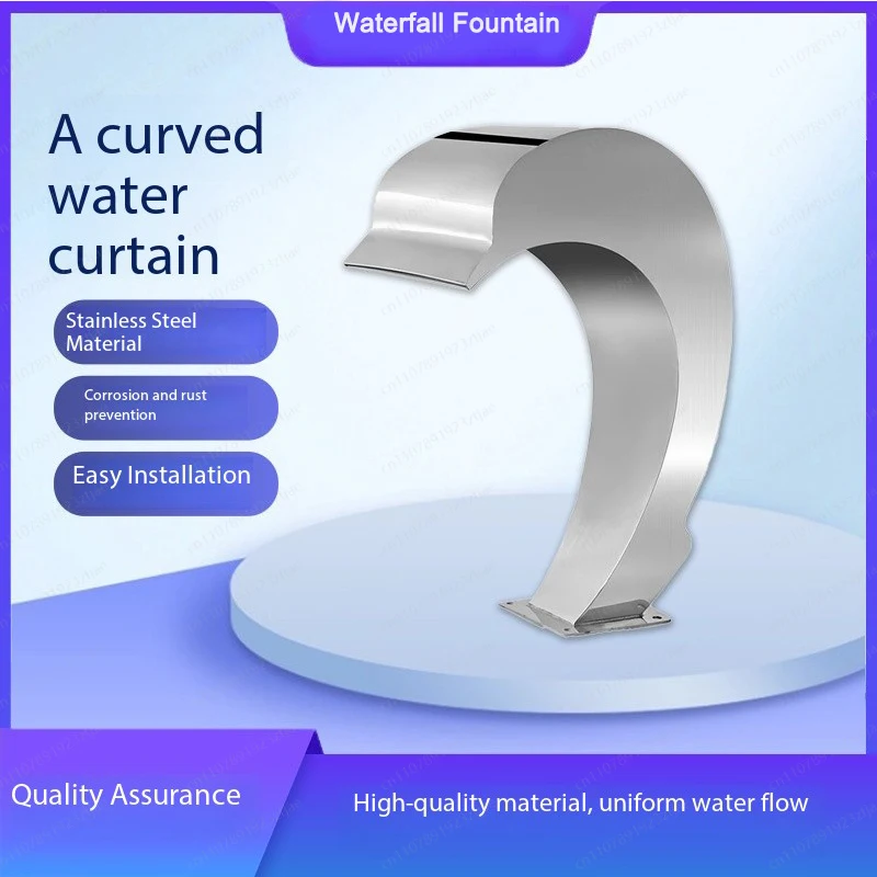 Professional Pool Spa Water Curtain Waterfall, Landscape Flowing Water Wall for Outdoor Garden Decor