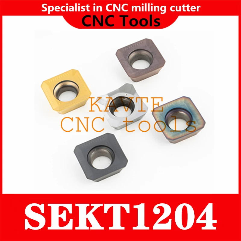 SEKT1204 Insert face milling cutter head KM12 milling cutter head 45 degree square cutter SEHT1204 Insert blade SEHT SEKT 1204