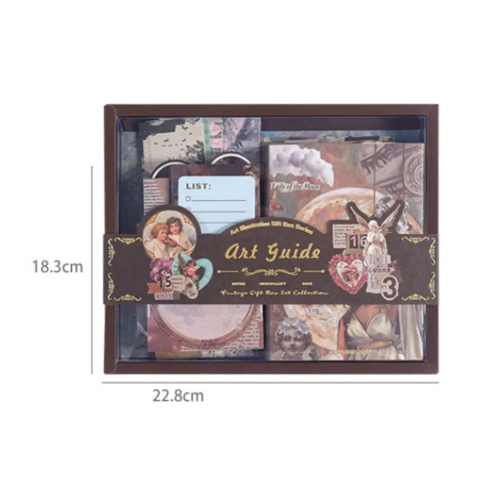 125Pcs/Set A6 Scrapbooking Set Retro Vintage DIY Diary Album Art Guide Mushroom Chronology Back To School Stationery