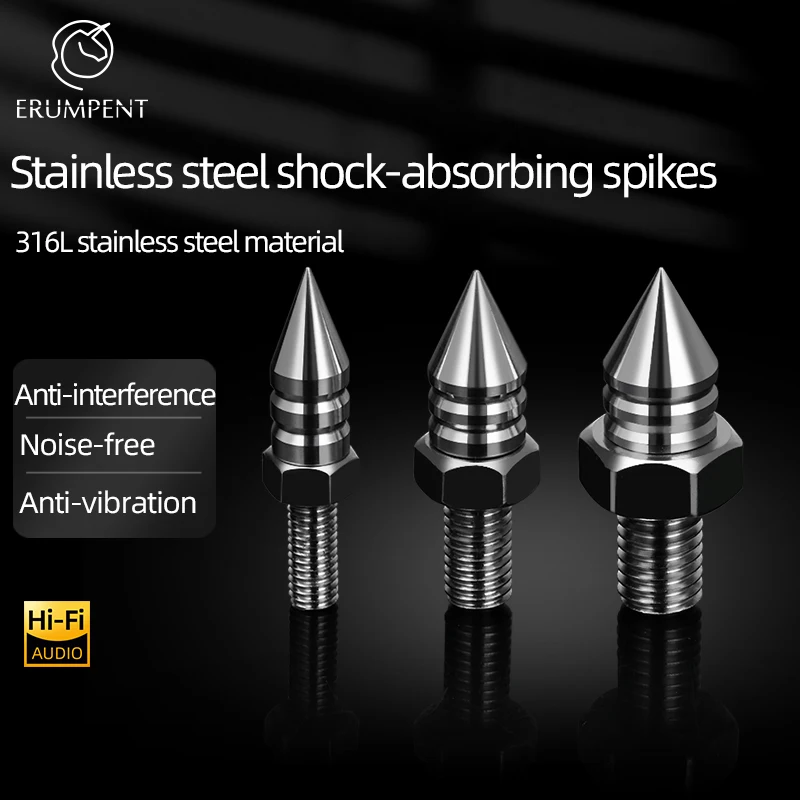 4PCS Hi-end HiFi Audio Speaker Spikes  M6 M8 M10 316 Stainless Steel Isolation Foot Pads for Sounds CD  Shock Absorbering