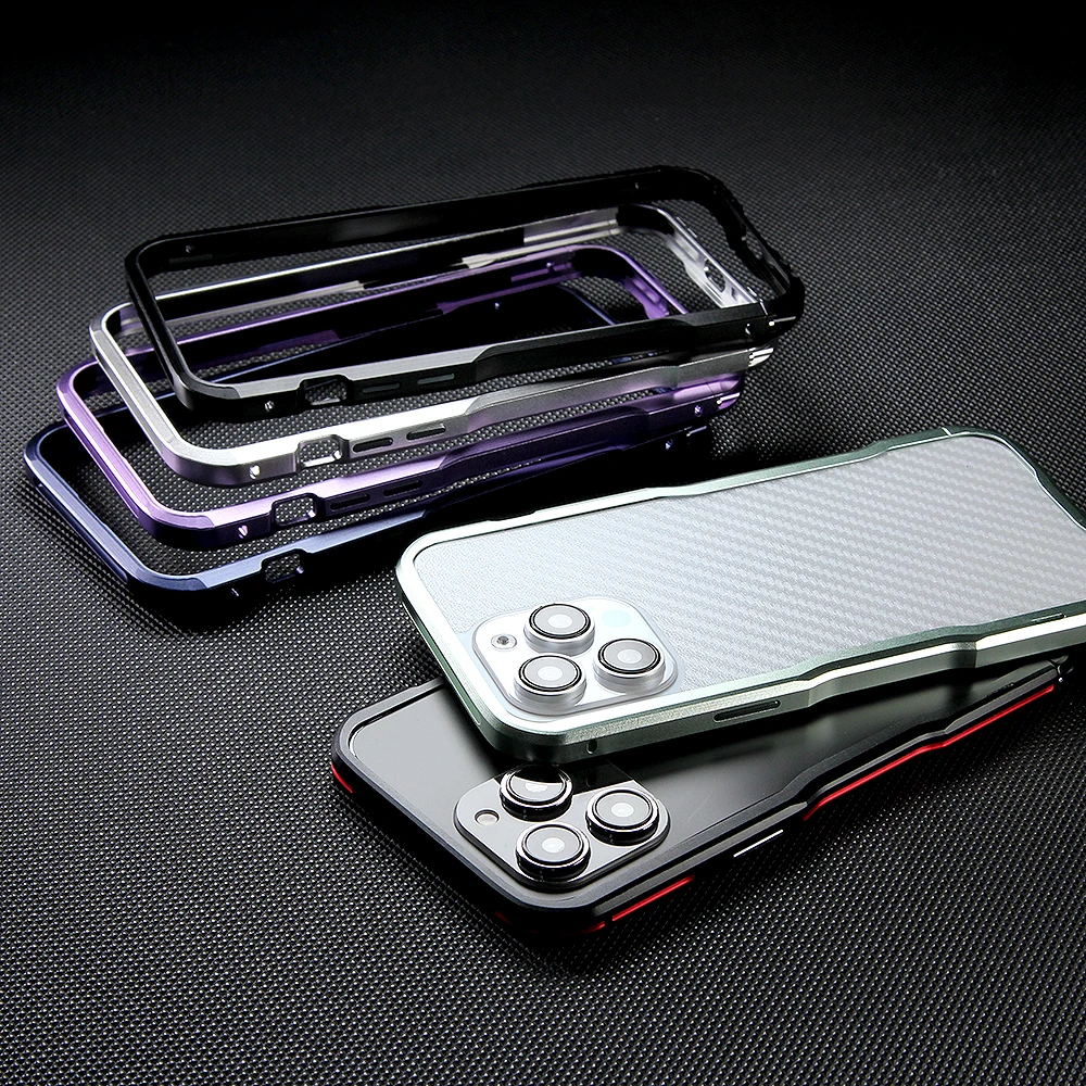 Odporne na wstrząsy etui na telefon iPhone Air 16 15 14 13 12 11 17 Pro Max Mini 17E 8 7 SE 3 XR XS Armor Metal Bumper Aluminum Case Cover — zdjęcie produktu 5