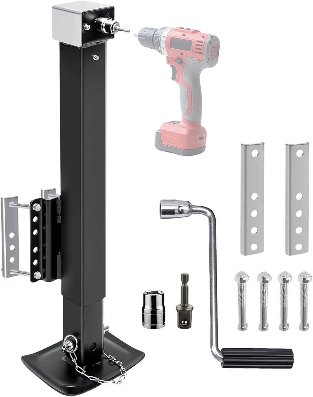 مقبس مقطورة عالي التحمل بوزن 8000 رطل، رافعة 28.8 بوصة، مثقاب لاسلكي متوافق مع مقطورات أدوات القارب RV #2