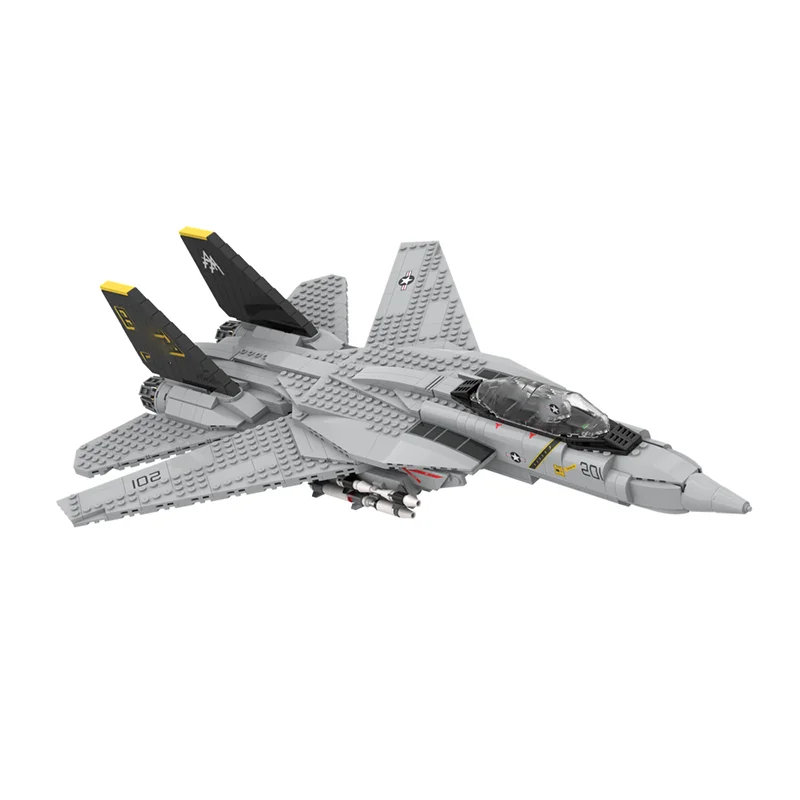 مقاتلة نموذج Moc قوالب بناء وحدات F14 تجتاح الجناح مقاتلة تكنولوجيا كتل عيد الميلاد لتقوم بها بنفسك لعبة هدايا البناء #2