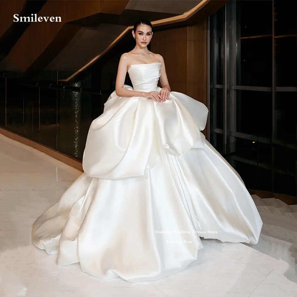 

Smileven Princess Wedding Dress Ball Gowns Tiered Strapless Bride Dresses Modern Robe De Mariee Wedding Gowns Customized 2026