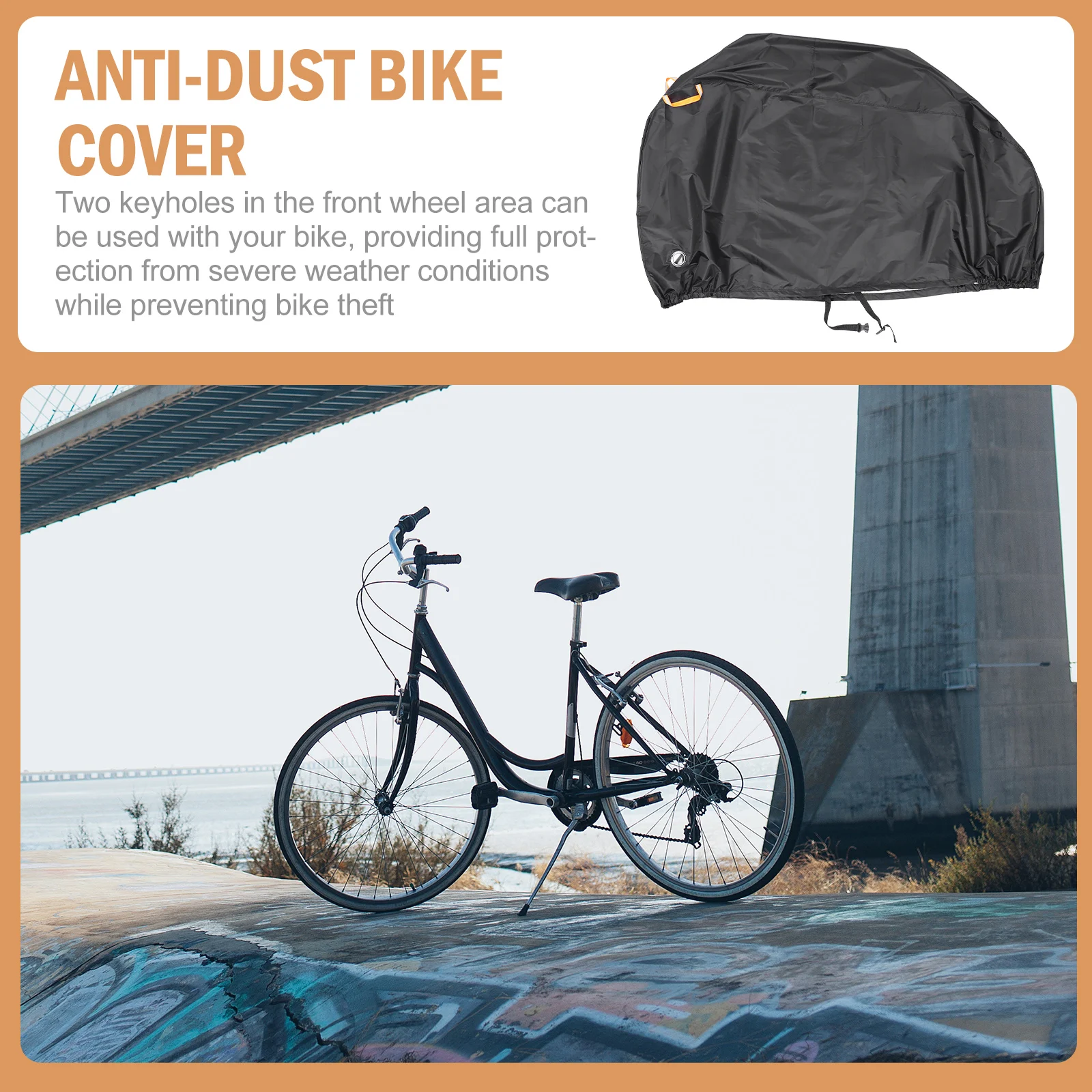 

Waterproof Car Cover Mountain Bike Protective Outdoor Hood Protector 210d Oxford Cloth Covers