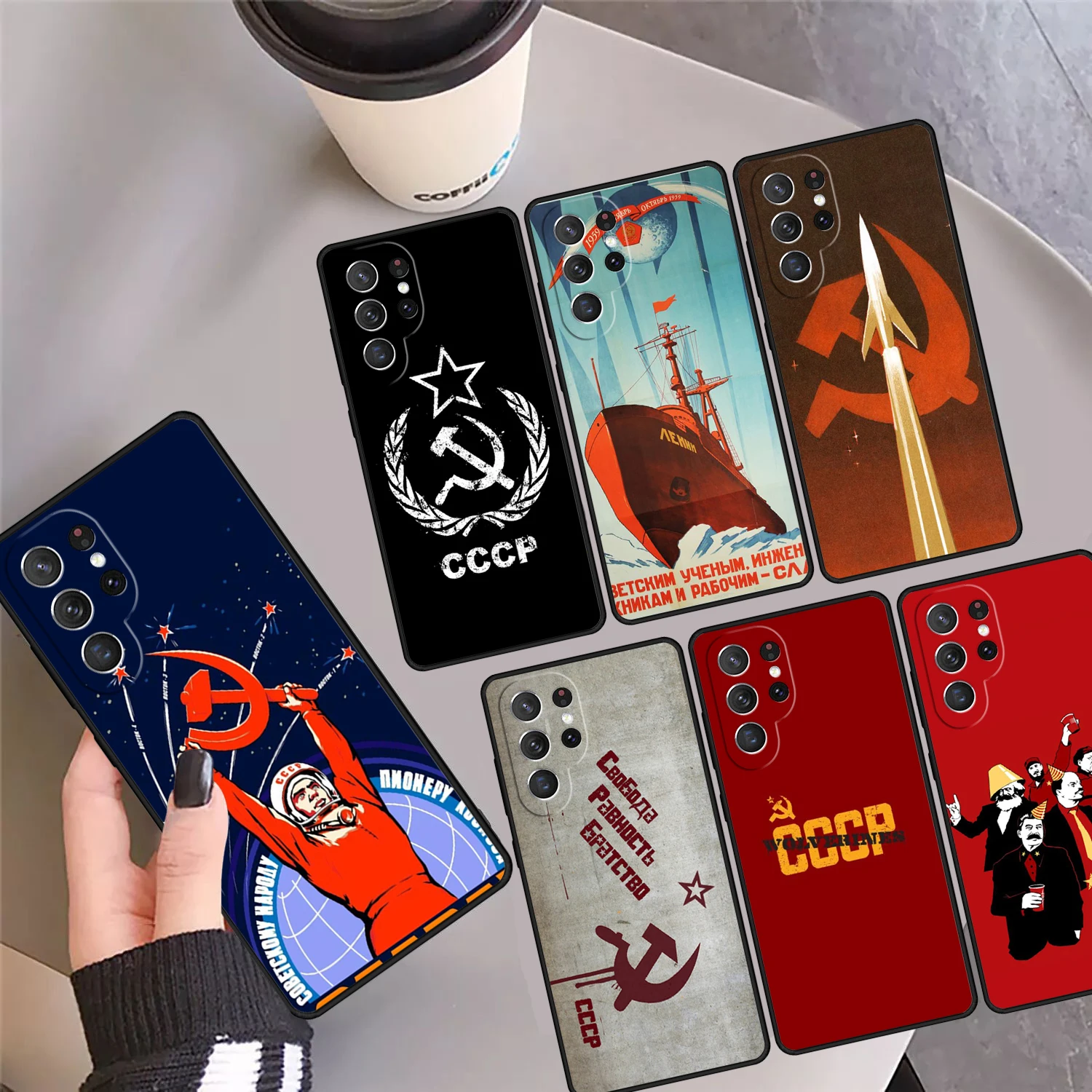 

CCCP Soviet Union Russia Phone Case Cover For Samsung Galaxy S24 S25 Ultra S23 S22 Plus S21 FE S20 Note 10 20 Pro