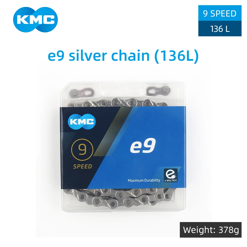 KMC E-BiKE E8 E9 E10 E11 E12 Kette 8, 9, 10, 11, 12 Gänge, 136 Glieder, rostfrei, elektrisches Sportfahrrad, eBike-Ketten, Original