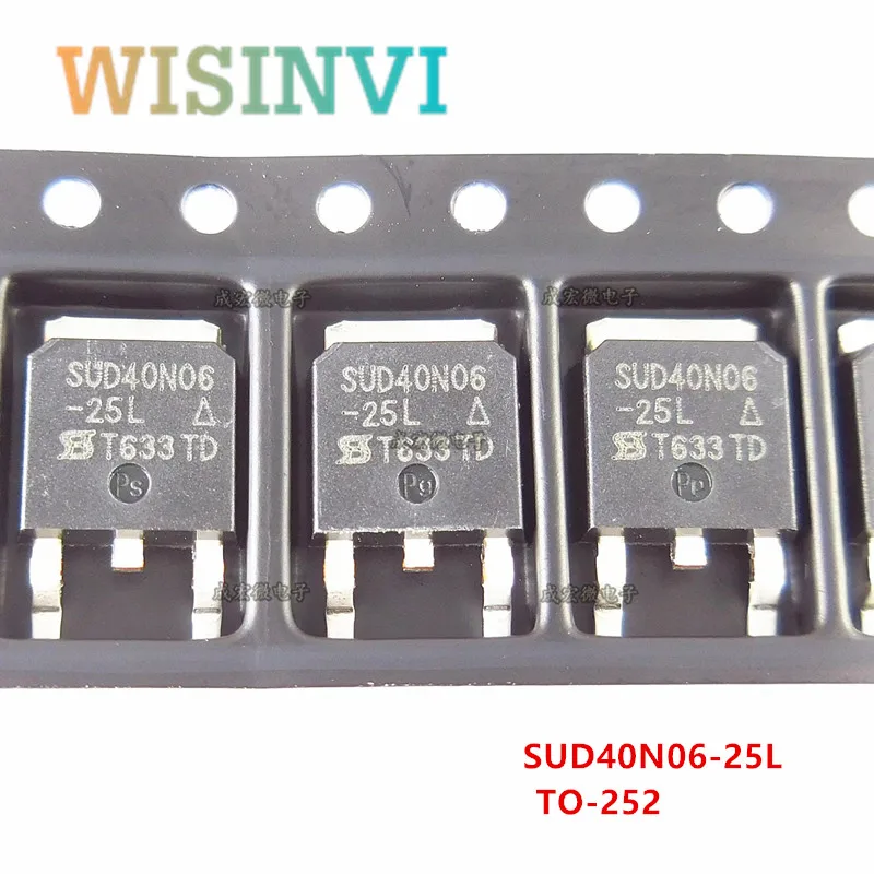 10-100PCS SUD40N06-25  SUD40N06 40N06-25 TO-252  60V 30A MOS
