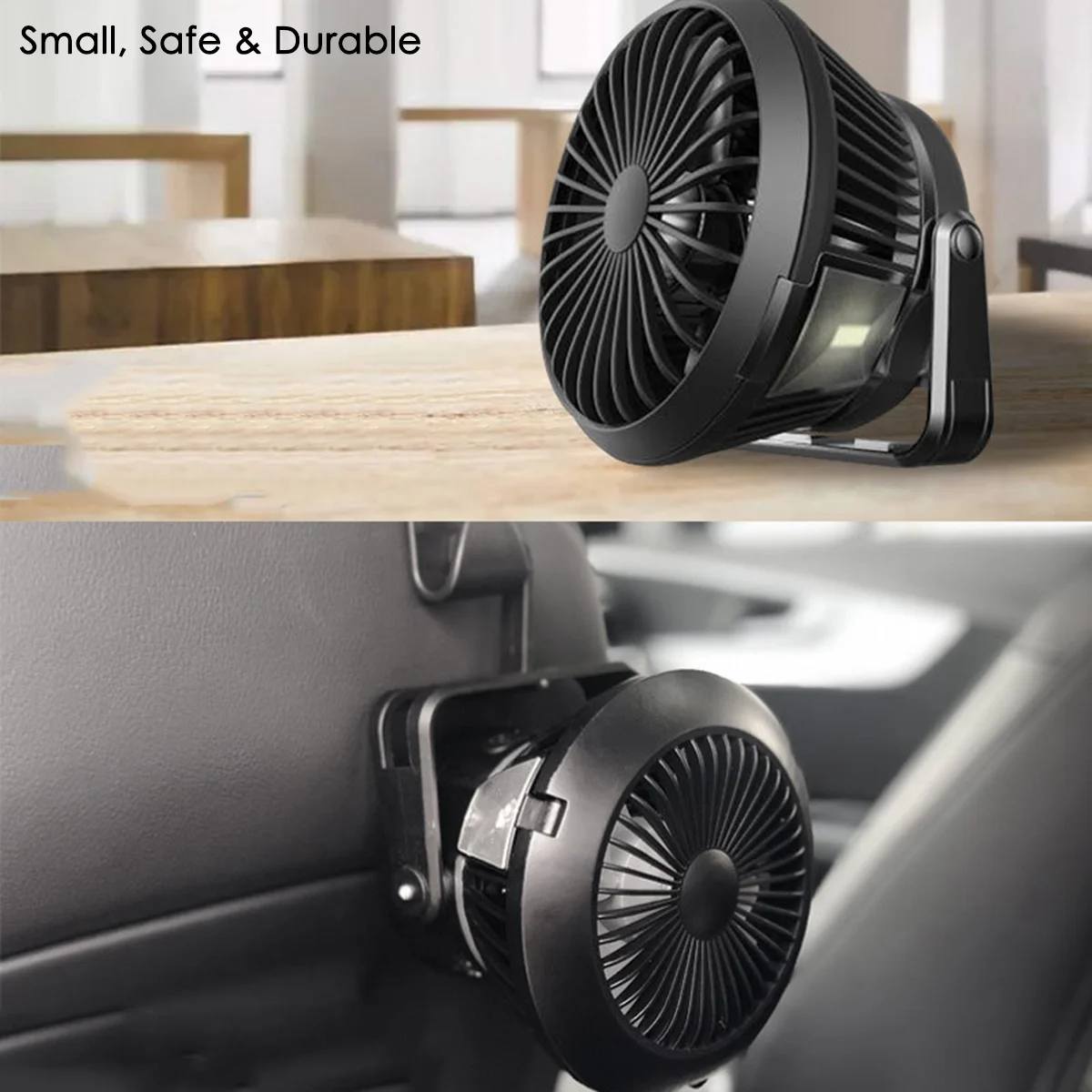 Lanterna da campeggio a LED portatile ABHI con ventilatore da soffitto - Ventilatore da tenda ricaricabile a energia solare e USB per escursioni in campeggio all'aperto