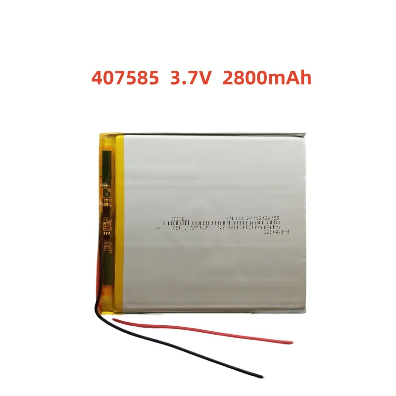3.7V 407585 2800mAh Lithium Polymer Lipo Rechargeable Battery Cells For E-books Power Bank 7