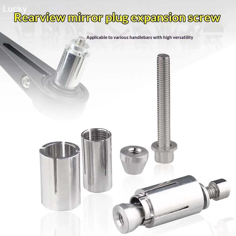 Motorcycle Handguard Mount Expansion Screw Kit 13-19mm Handlebar End Plugs Solid Grip Easy Install Replacement 2/4Pcs 