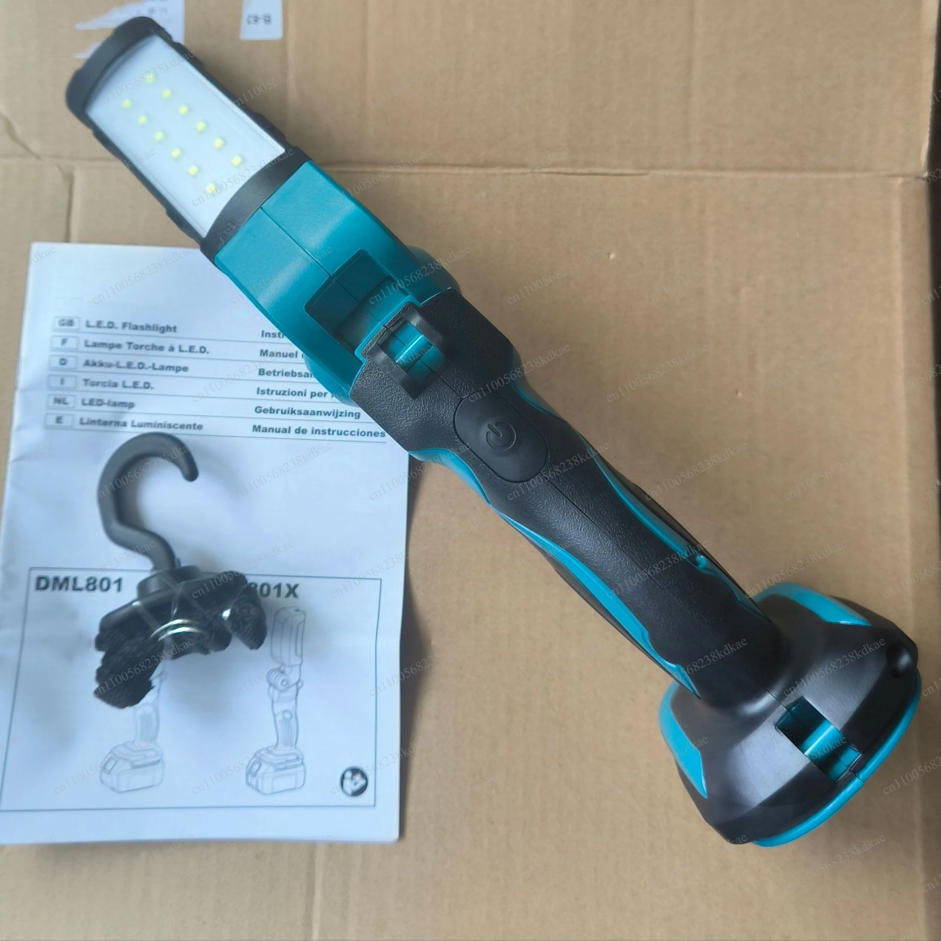 18V Cordless Folding LED Lamp DML801, 14.4V-18V  Rechargeable Work Light