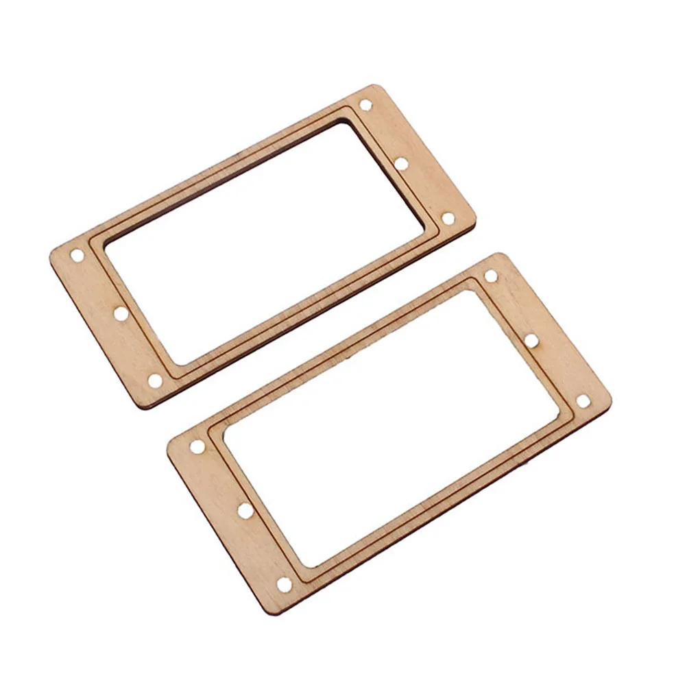 

2Pcs Maple Wood Double Coil Pickup Ring Humbucker Frame Mounting Ring Fine Workmanship Durable for Luthiers Gb305k Golden