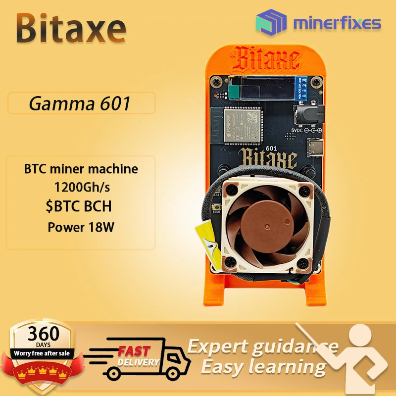 

New Bitcoins Miner Bitaxe Gamma 601 Cryptos Miner 1.2TH/S From Antminer S21 Pro Asic Miner BTC Miners Home Use 100% Silent