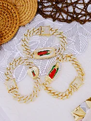 1 Piece Creative Religious Jewelry Painted Virgin Mary Bracelet Rugged Cuban Chain Style