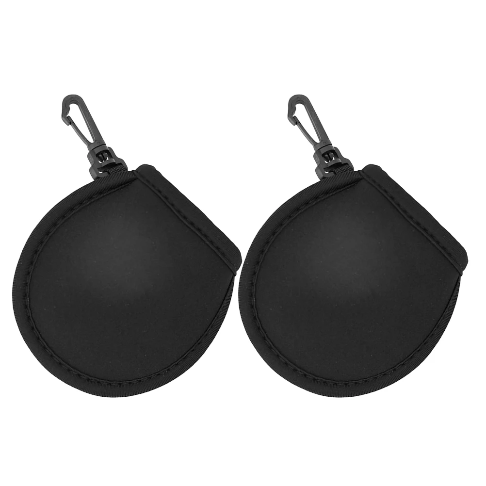 

2Pcs Durable Protective Neoprene Golf Ball Cleaning Pouch Men Accessories Golf Course Use Compact Design Stylish Appearance Easy