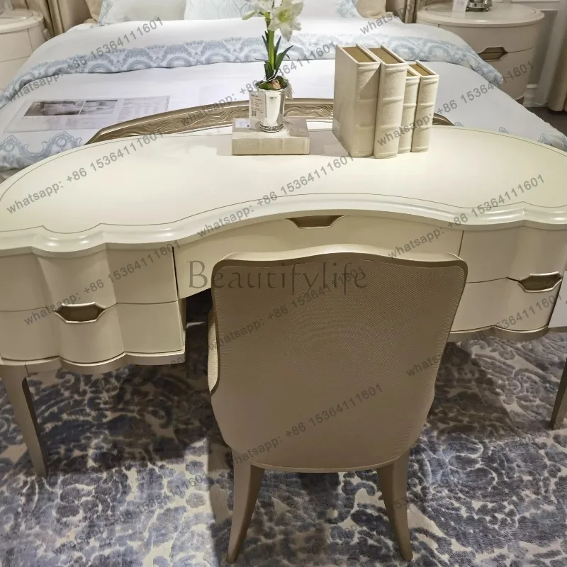 HJ American light luxury single writing desk simple and beautiful design villa study desk customization
