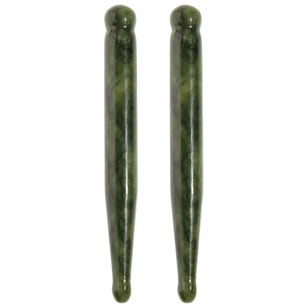 

2pcs Crystals Crystal Facial Tool Gua Stick Natural Xiuyan Stone Roller for Face Skin Care