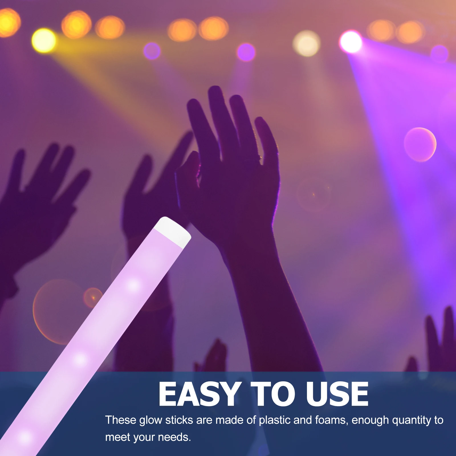 

10Pcs LED Sticks Long-Lasting Luminous Party Concert Supplies Fluorescent Light Sticks for Festival Camping