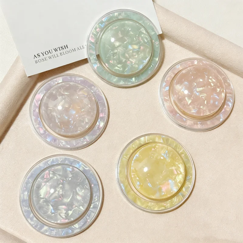 

Luxury 3D Glitter Coloful Round Magnetic Holder Grip Tok Griptok Phone Stand Support For iPhone 15 For Pad Magsafe Smart Tok