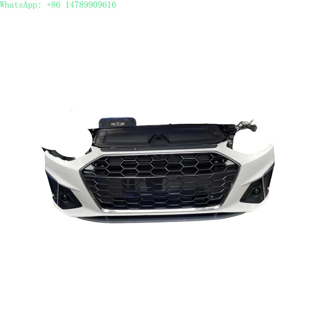 for  A4 B10 Front Bumper Assembly Bodykit Headlights Tank Electronic Fan Bolt-On Replace Upgrade Kit Plastic Universal