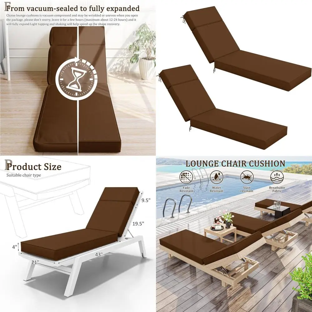 2 Pcs Chaise Lounge…
