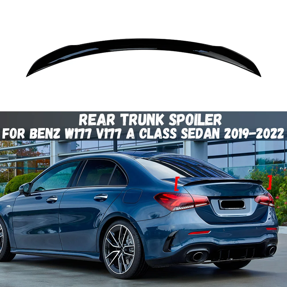 

Для Mercedes Benz W177 V177 A Class A160 A180 A200 A220 A250 A35 AMG Sedan 2019-2022 Задние крылья багажника Фиксированный спойлер ветра