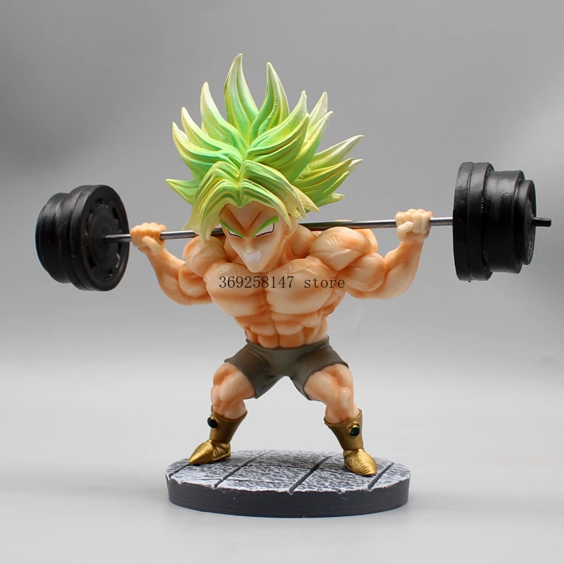 Figura de acción de Dragon Ball Broli, modelo de colección de PVC de 16cm, GK, levantamiento de pesas, Fitness, Broly, regalos de Adorno