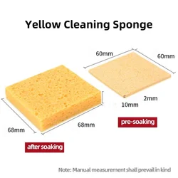 Yellow Cleaning Sponge High Temperature Soldering Iron Welding Accessories Soldering Tip Cleaning Sponge For Electric Welding