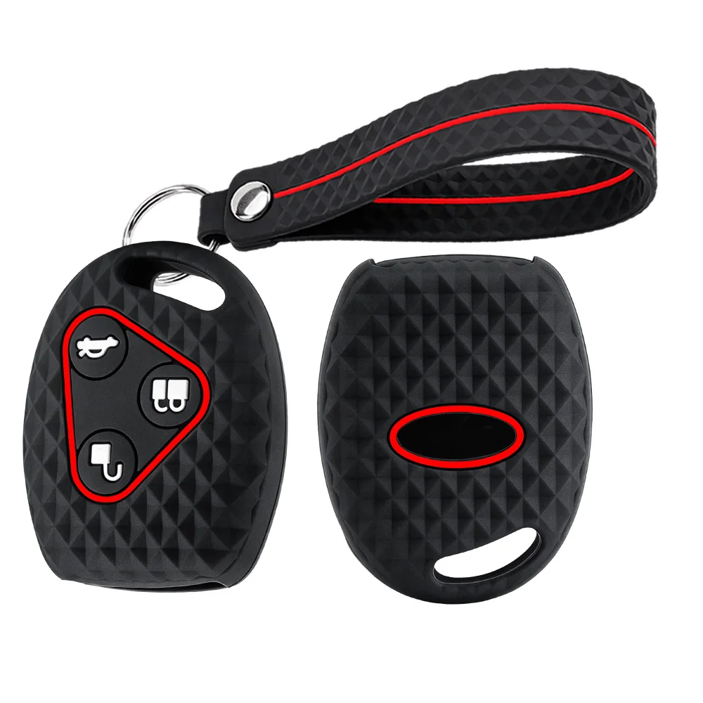Silicone Key Holder Keychain for Ford focus mk2 Fiesta MK7 Mk5 Mk6 Fusion Mondeo Mk3 Transit Street Ka Remote Car Key Cover Case