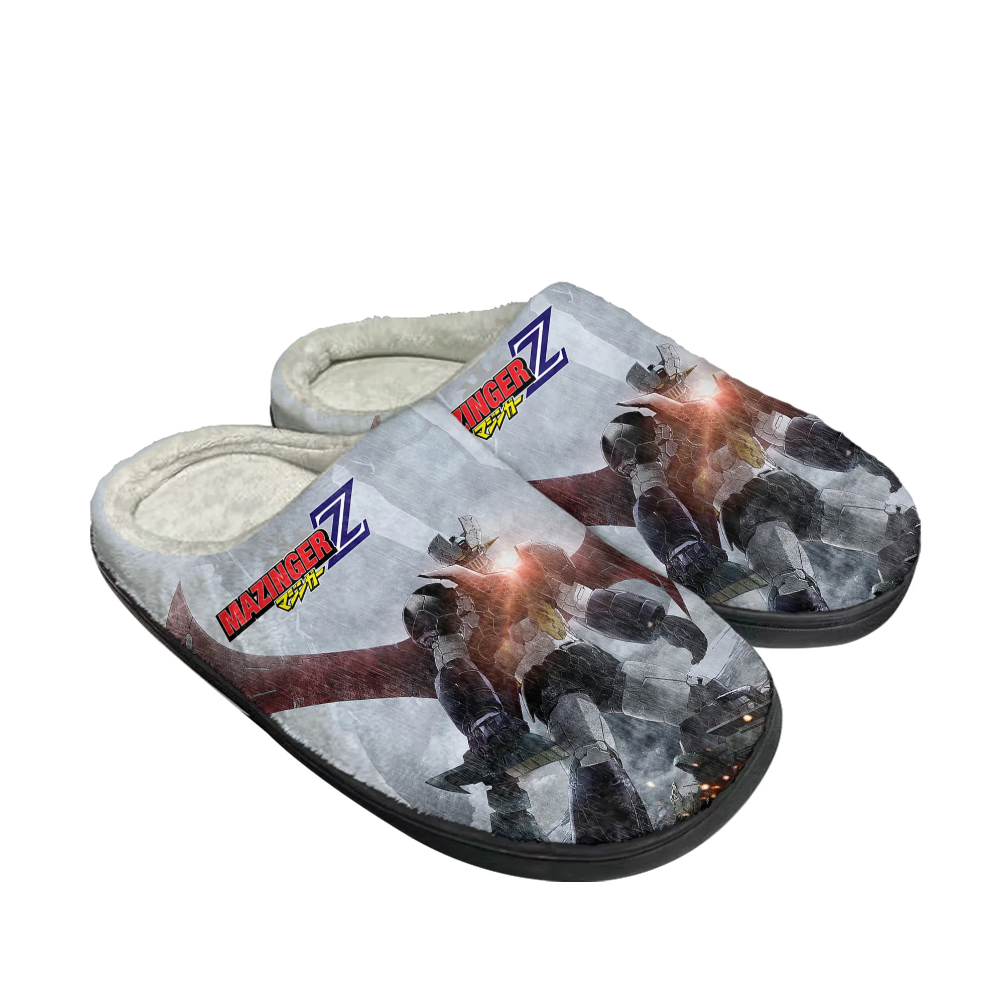 Mazinger Z Manga Anime Comics Home Cotton Custom Slippers Mens Womens Sandals Plush Casual Keep Warm Shoes Thermal Slipper