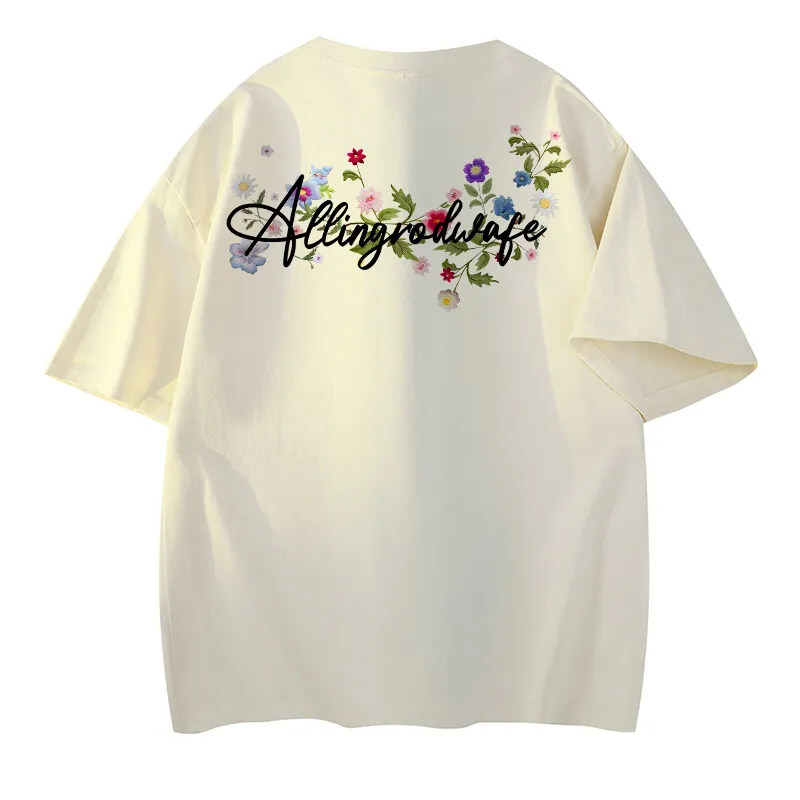

Мужские хлопковые футболки большого размера, мужская футболка 5XL, повседневная летняя одежда, модные белые футболки с цветочным принтом и буквенным принтом для мужской одежды