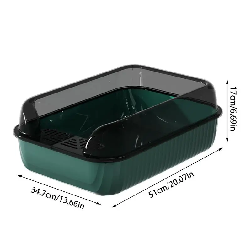 Cat Litter Box Semi-enclosed Splash-proof Cat Toilet Cleaning Basin Supplies Pet Toilet Kitten Sandbox Tray Bedpan pets supplies