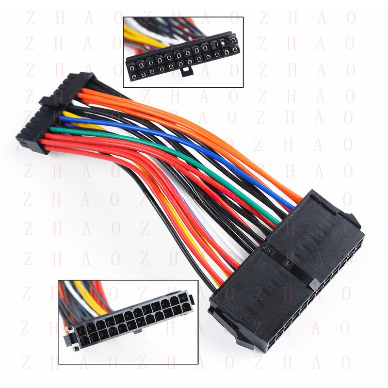 L+ ATX Power Supply 24 Pin to Mini 24 Pin Cable For Dell Optiplex 760 780 960 980