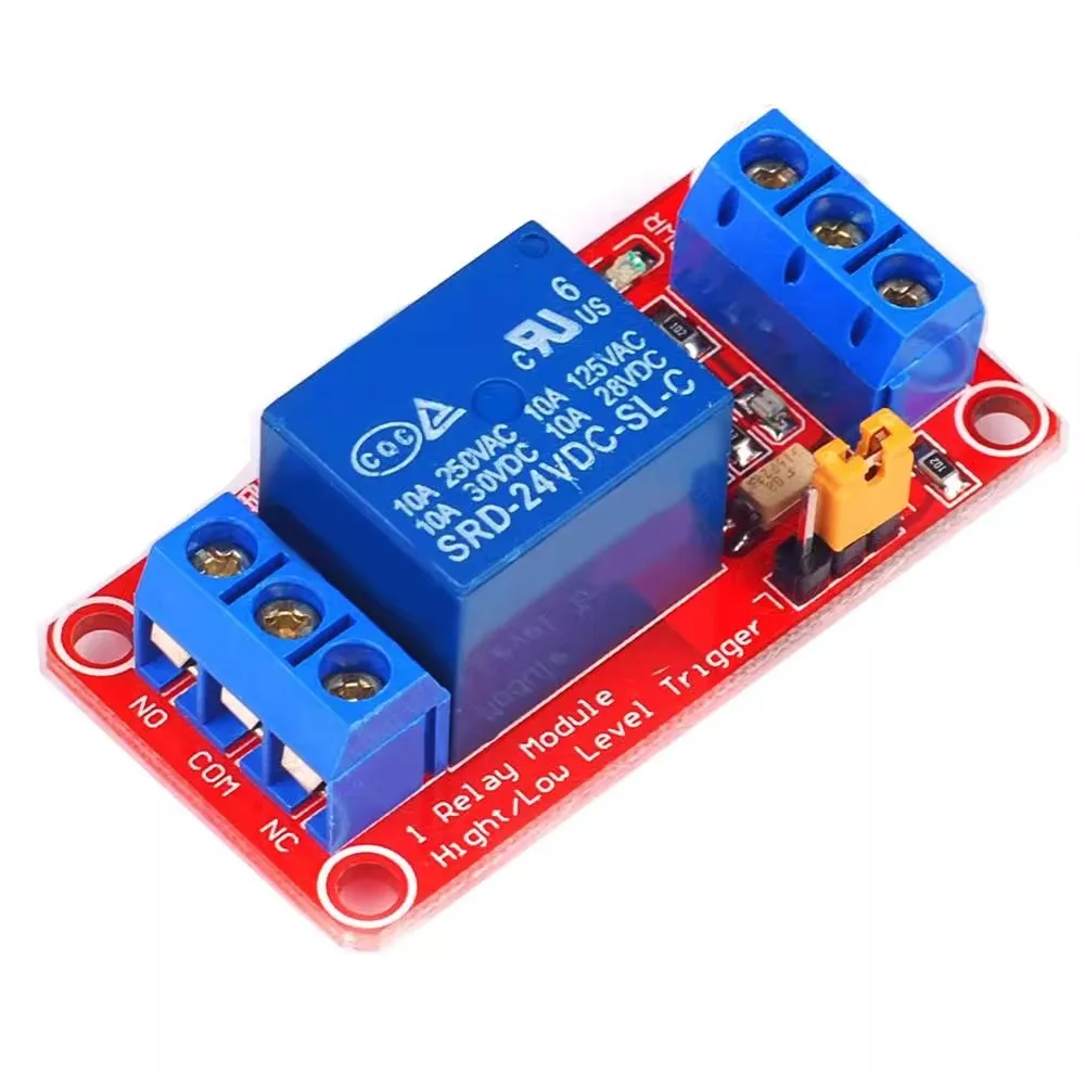 5pcs 1 Channel Relay Module Optocoupler Isolation High Low Level Trigger 5V 12V 24V for Arduino Home Automation