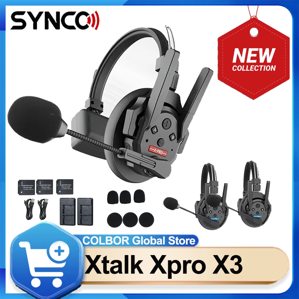 

Беспроводная дуплексная гарнитура SYNCO Xtalk Xpro X3, 2,4 ГГц