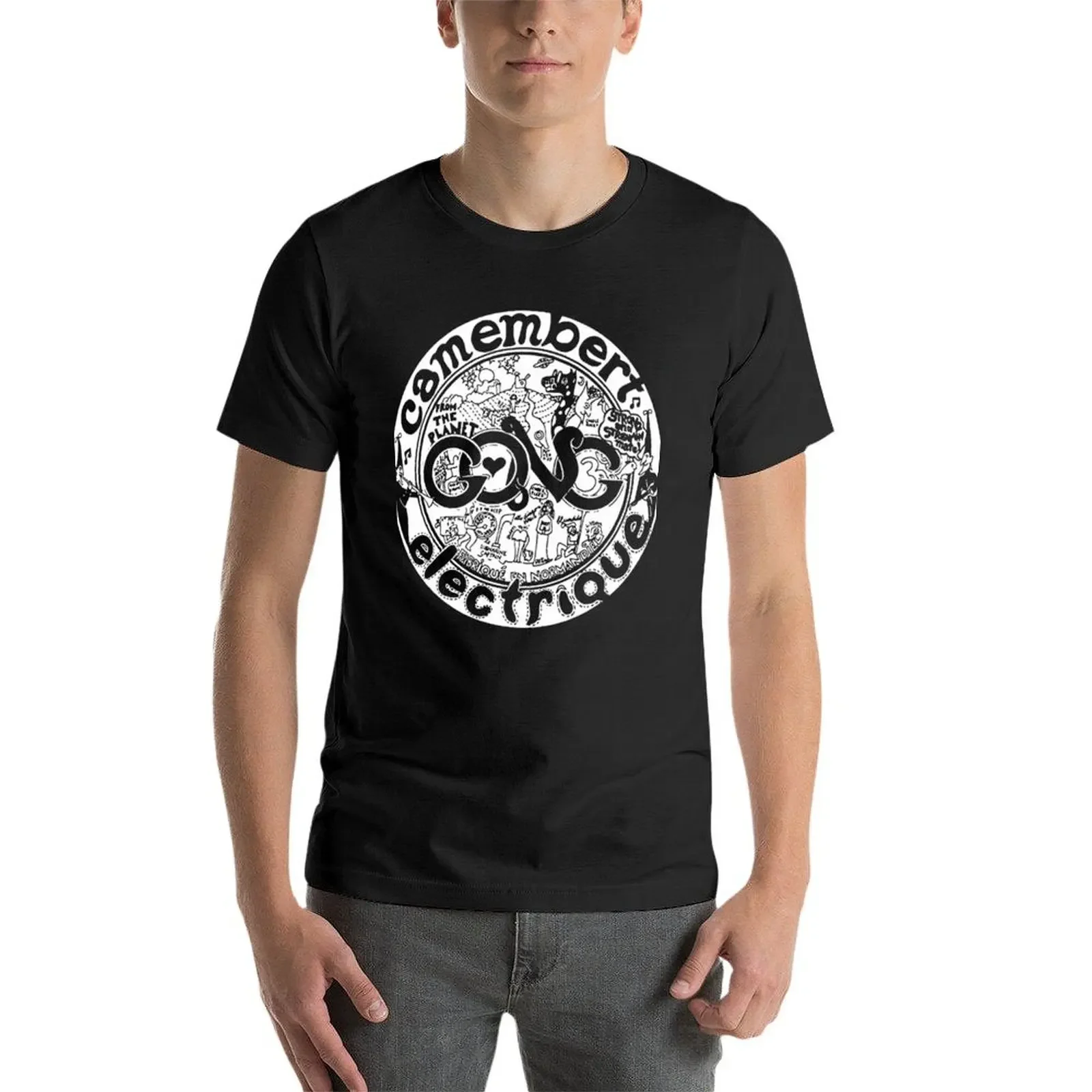 Camembert-Camiseta de la banda electrique gong para hombre, Camisetas estampadas, tops blancos de verano