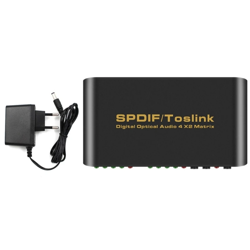 مصفوفات بصرية رقمية 4 × 2 4 مدخلات 2 مخرجات SPDIF الجلاد للمسرح المنزلي