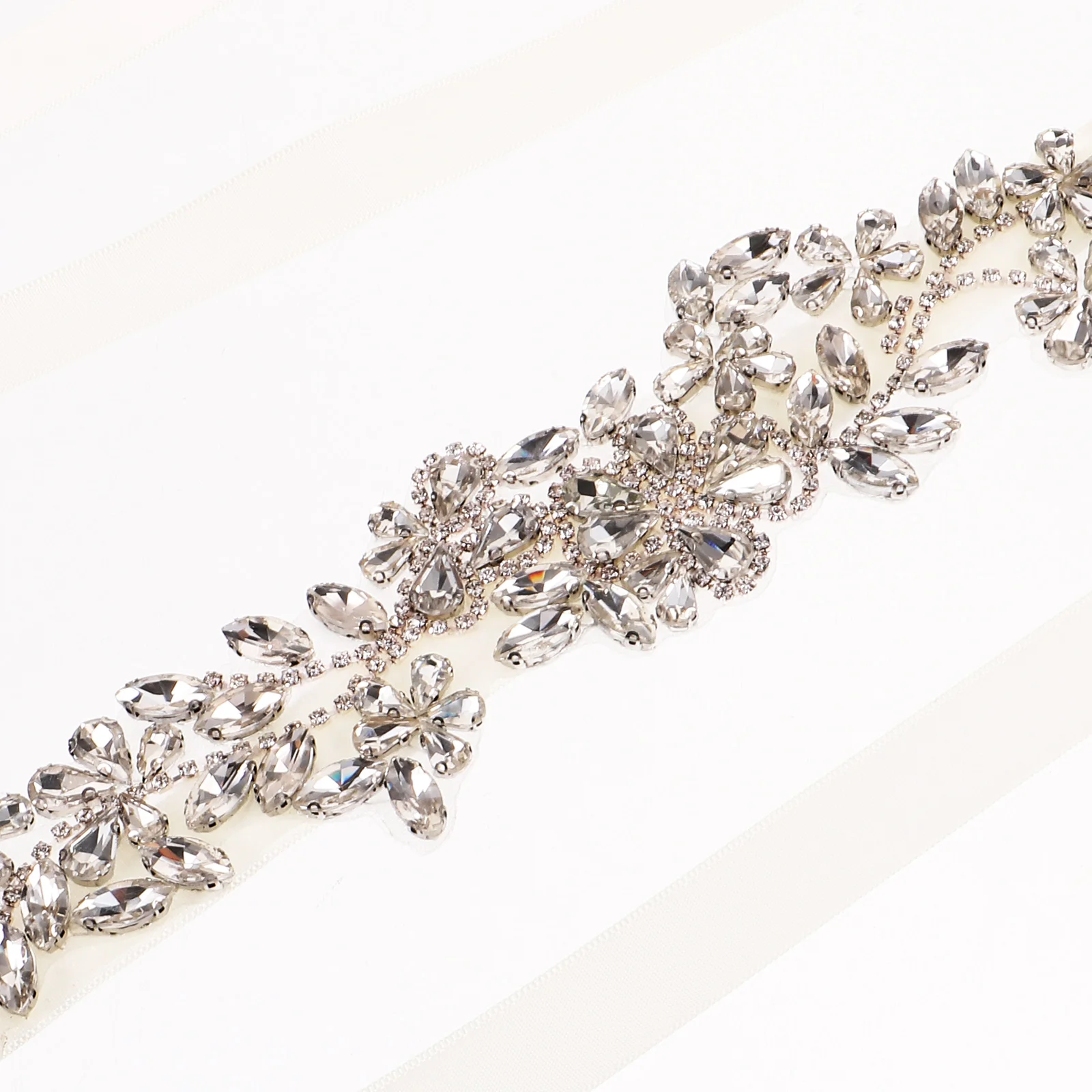 

Waist Belt Rhinestone Sash Belts for Dresses Wedding Accessories Ribbon Bridal Women Women's