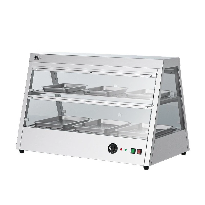 Commercial Insulation Cabinet Stainless Steel Hot Air Circulation Food Warmer for Fried Chicken Burger Cooked Food Shop
