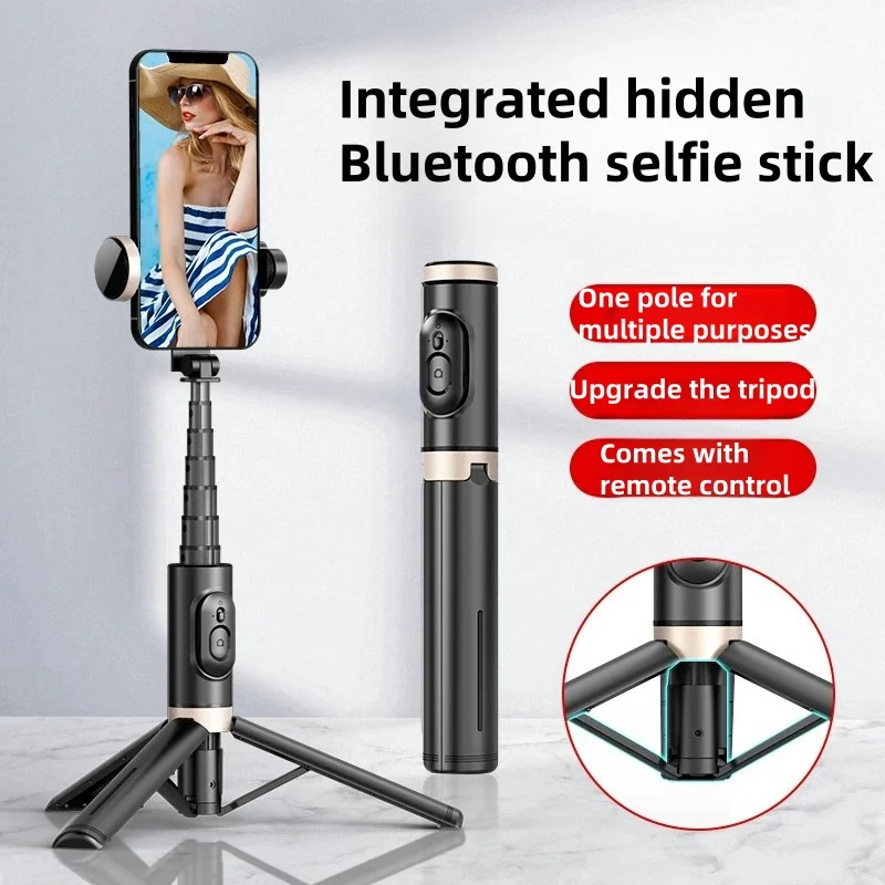 

Mobile Bluetooth selfie stick, rotating fill light, hidden integrated multifunctional with built-in tripod live streaming stand