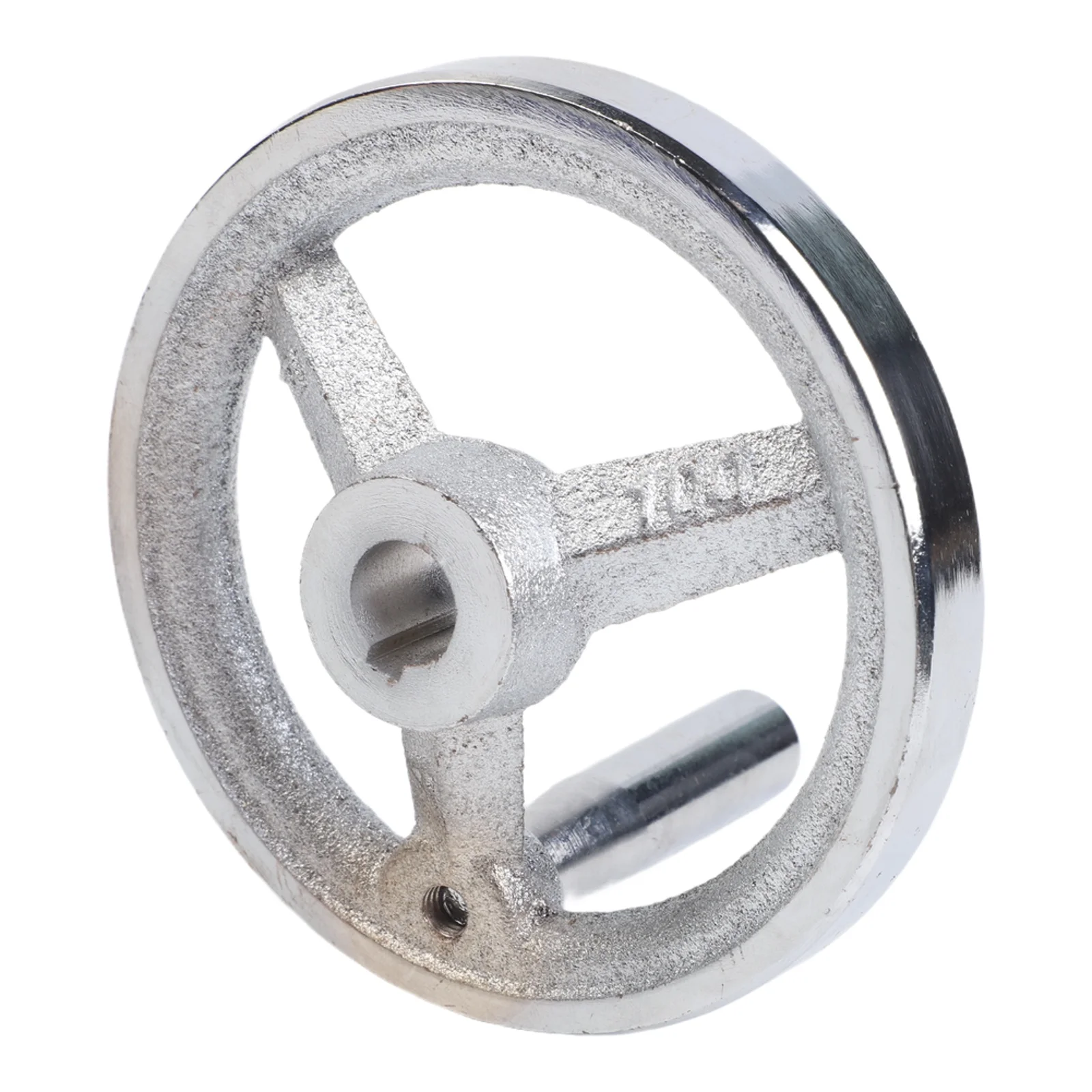 Rotary Handwheel 100mm 394 Inch Chrome Plated Cast Iron for Machine Tools Such as For Milling Machines and Lathes