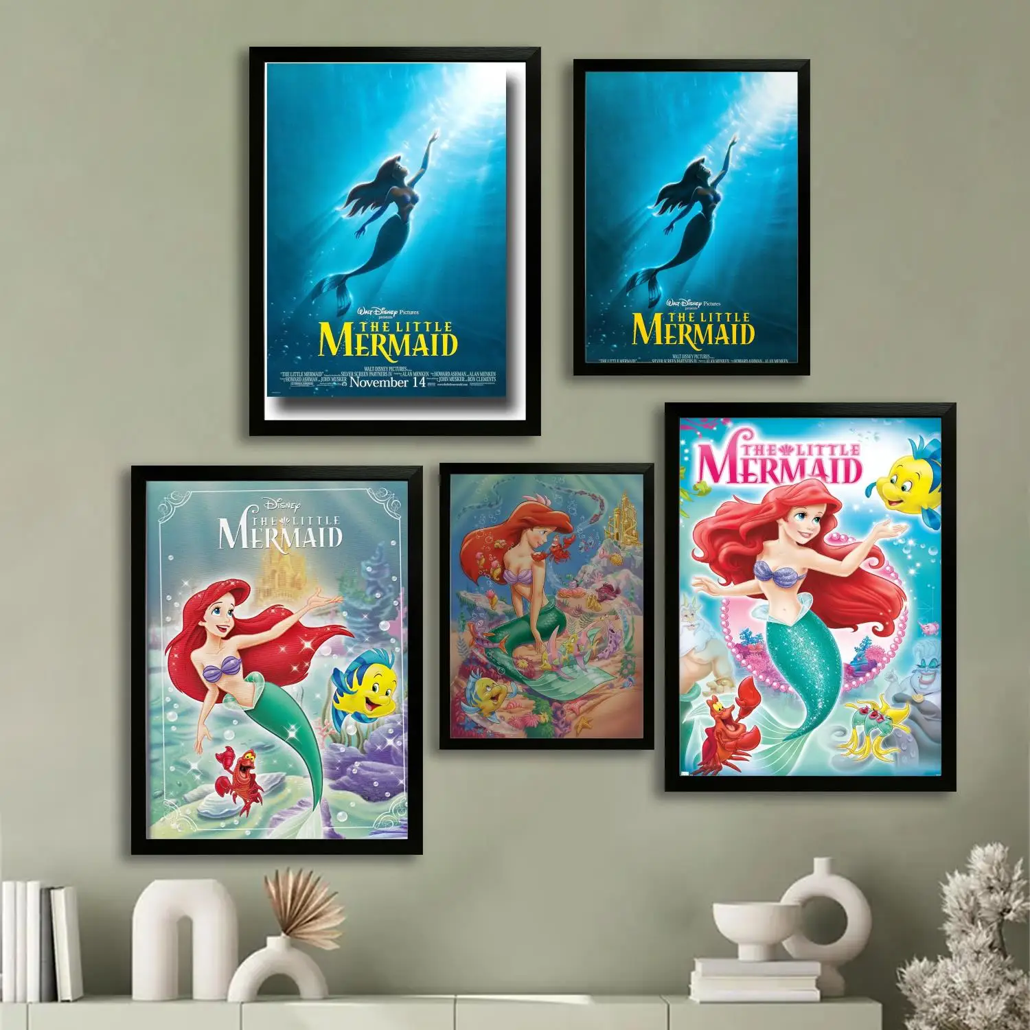 

The Little Mermaid Canvas Art Poster, Wall Art, Picture Print, Modern Family, Bedroom Decor, Posters,Decorative painting