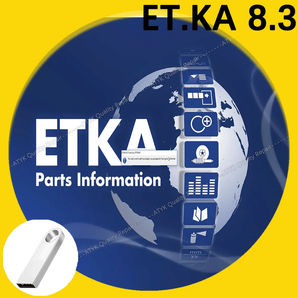 

ETK-A 8.3 win Auto Repair Software etk.a V8.3 car tools ET-KA 8.3 for A-udi for V-W Group Vehicles Electronic Parts Catalog NEW