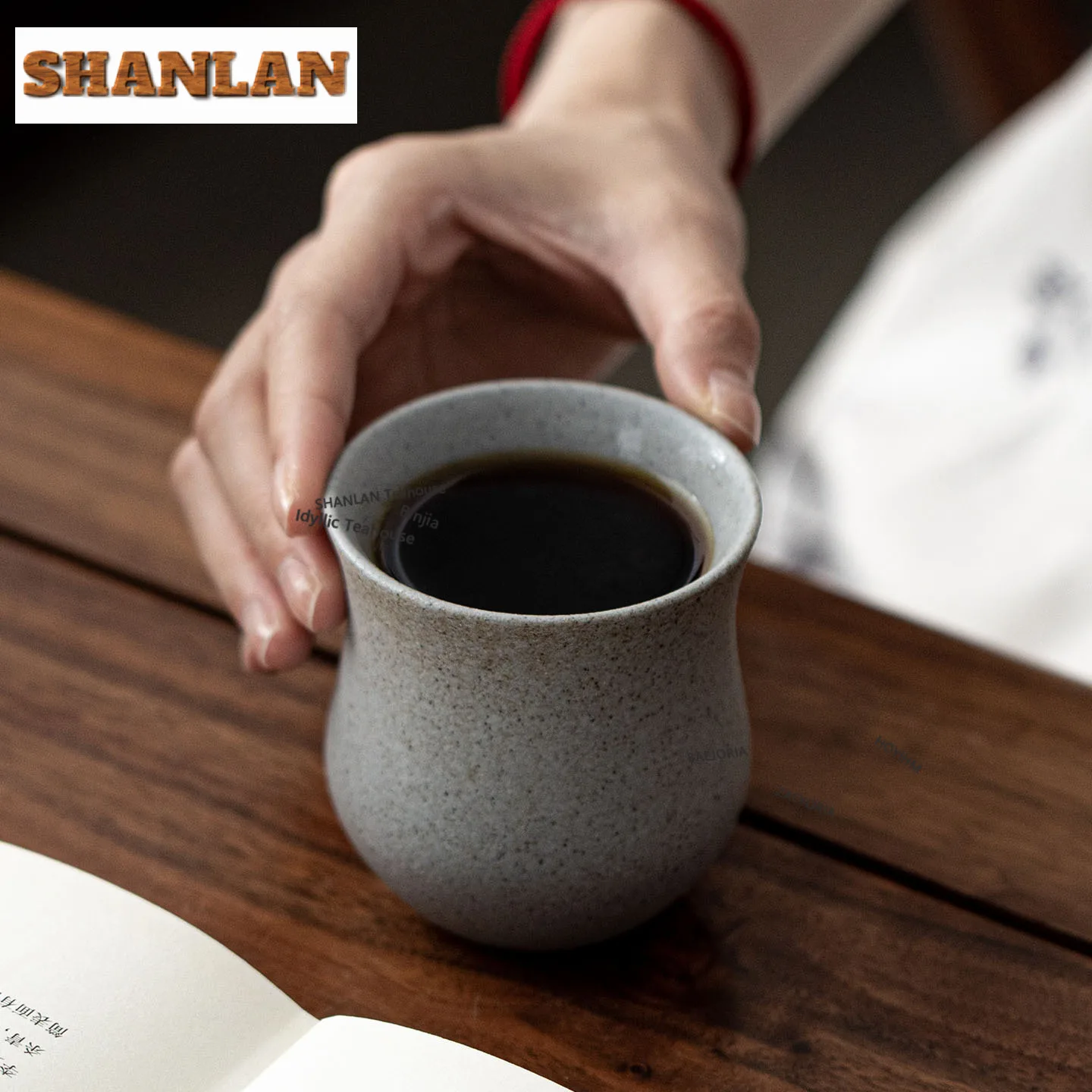 210ml Crude Pottery Hold The Moon Teacup Retro Tea Bowl Water Jug Tea-tasting Personal Cup Chazhan Master Cups Chinese Tea Set