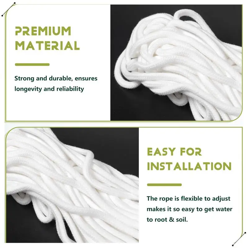 5Mm 50M Self Watering Wick Cord For Planter Pot DIY Automatic Slow Release Wicking Device Irrigation System